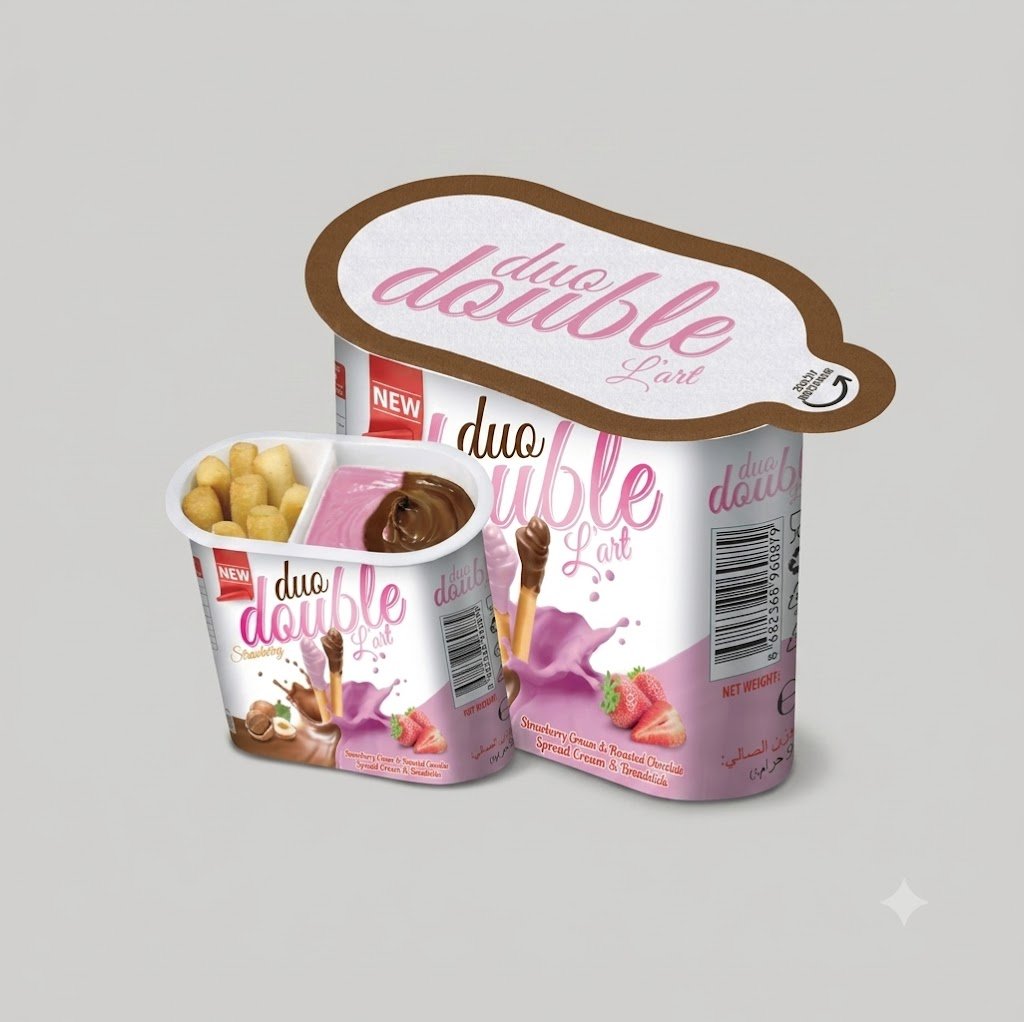 Rothe Duo Double L'art Strawberry Cream & Hazelnut Cream with Grissini 